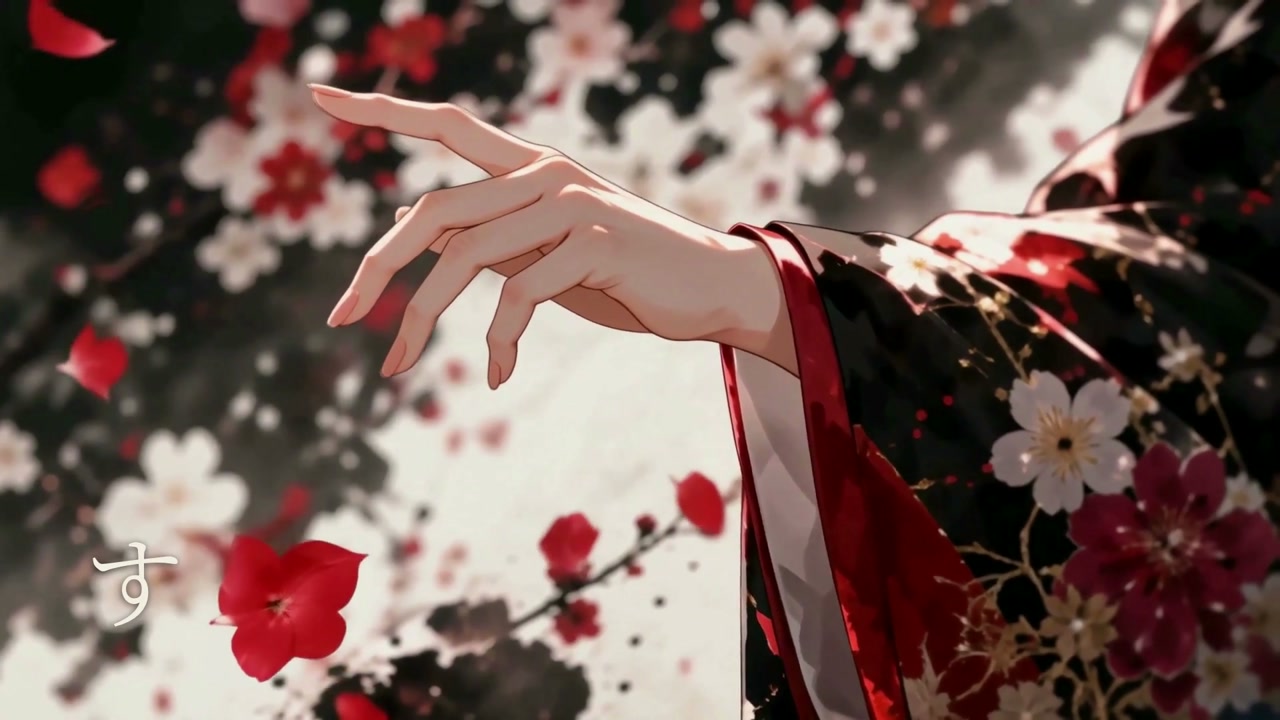 紅の残響の着物姿のキャラクター